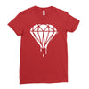 dripping diamond logo Ladies Fitted T-Shirt