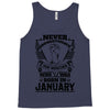 Never Underestimate Dog Rescuer Who Was Born January Tank Top