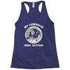 halloween my labrador rides shotgun Racerback Tank