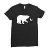Bear Fishing Ladies Fitted T-Shirt