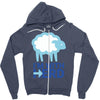 i m with herd Zipper Hoodie