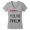 back to the future you are fired Women's V-Neck T-Shirt