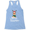 merry cristmas reindeer Racerback Tank