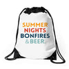 Summer Night Bonfires Beer Drawstring Bags