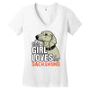 This Girl Loves Her Dachshund Women's V-Neck T-Shirt