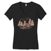 Camping Red Women's V-Neck T-Shirt