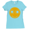funny smiley face Ladies Fitted T-Shirt