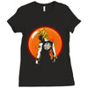 Goku Super Saiyan Dragon Ball 4 star Ladies Fitted T-Shirt