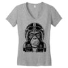 monkey in the motorcycle Women's V-Neck T-Shirt