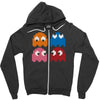 cool retro 80s pacman ghosts video games Zipper Hoodie