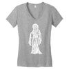 santa muerte blanca Women's V-Neck T-Shirt