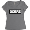 Dobre Black/White Women's Triblend Scoop T-shirt