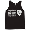dogs leave paw prints on your heart Tank Top