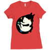 more hugs less fights Ladies Fitted T-Shirt