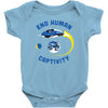 end human captivity Baby Bodysuit
