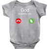 God is calling you Baby Onesie