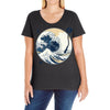 the great wave off sound Ladies Curvy T-Shirt