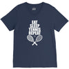 Eat Sleep Tennis Repeat V-Neck Tee