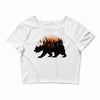 Bear Adventure With Roses Crop Top