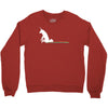 unicorn scooting on the floor Crewneck Sweatshirt