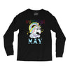 unicorns are born in may cute unicorn Long Sleeve Shirts
