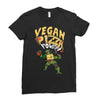 vegan pizza power Ladies Fitted T-Shirt