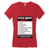 funny stag night checklist, ideal gift, christmas present Women's V-Neck T-Shirt