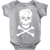 skull and crossbones pirate neon Baby Onesie
