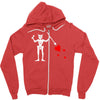 blackbeard's flag pirate edward teach Zipper Hoodie