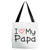 I Love My Papa Tote Bags