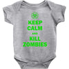keep calm and kill zombies Baby Onesie