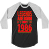 legends are born in 1986 hoodie 3/4 Sleeve Shirt