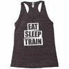 v5 eat sleep train Racerback Tank