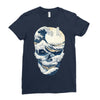 the great wave off skull Ladies Fitted T-Shirt