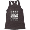 Born In October Racerback Tank