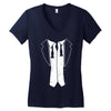 disheveled tuxedo Women's V-Neck T-Shirt