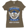 navy veteran 2 Ladies Fitted T-Shirt