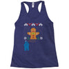 cookie monster gingerbread man ugly christmas sweater Racerback Tank