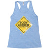 body under construction Racerback Tank