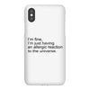 the oc allergic reaction iPhoneX