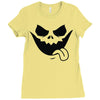 evil jack o' lantern scary Ladies Fitted T-Shirt