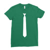skinny white tie Ladies Fitted T-Shirt