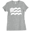 american flag sticker vinyl decal   usa stars united states country ca Ladies Fitted T-Shirt