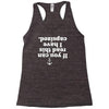 if you can read this i have capsized Racerback Tank