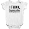 i think funny t shirt humor geek humor smart tee Baby Onesie