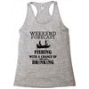 fishing funny Racerback Tank