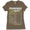 January Girl Facts Aquarius Ladies Fitted T-Shirt