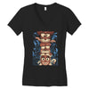 crazy totem Women's V-Neck T-Shirt