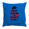 keep calm and where's carl tshirt the walking zombie tee apocalypes fu Throw Pillow