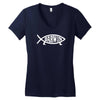darwin'   fish Women's V-Neck T-Shirt